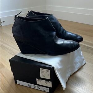 Marsell Black Leather Ankle Booties -Made in Italy - size 9